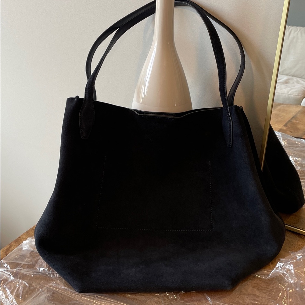 Madewell Soft Grain Suede The Shopper Tote JUNIPER BERRY New - Picture 2 of 7